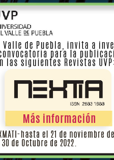 Convocatoria Editorial de la Universidad del Valle de Puebla (UVP), NEXTIA